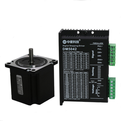 ZLTECH 1.8 Degree 2 Phase 57mm NEMA 23 4A 1.2N.m 4 Step Lead 8mm Shaft Diameter 6.35mm Stepping Motor And Driver Kit For CNC 118mm*75.5mm*34mm